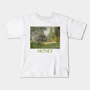 The Parc Monceau by Claude Monet Kids T-Shirt